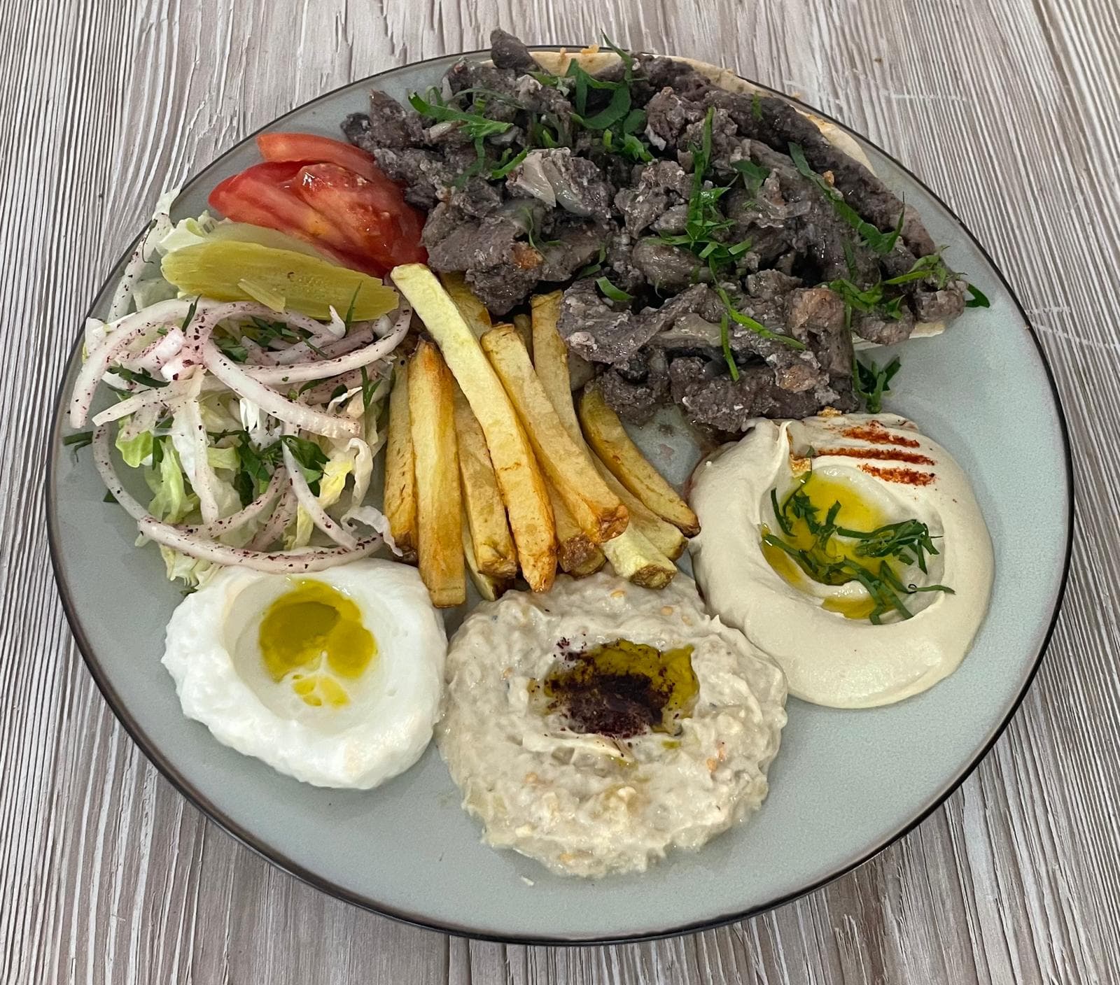 Assiette shawarma agneau